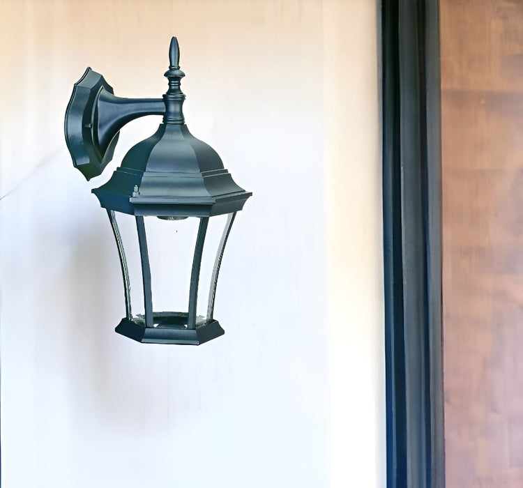 Hanging Carousel Lantern Wall Light - Matte Black