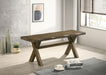 Alston - X-Shaped Dining Bench - Knotty Nutmeg - Simple Home Plus