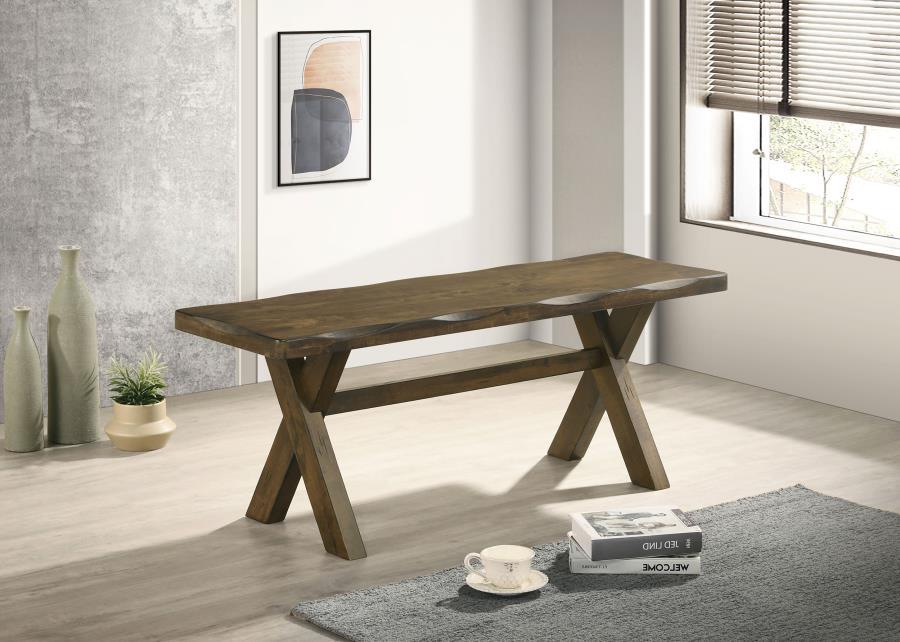 Alston - X-Shaped Dining Bench - Knotty Nutmeg - Simple Home Plus