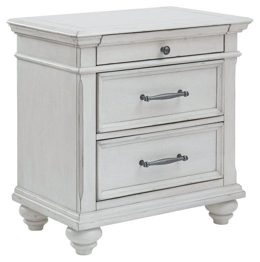 Kanwyn - Whitewash - Three Drawer Night Stand - Simple Home Plus