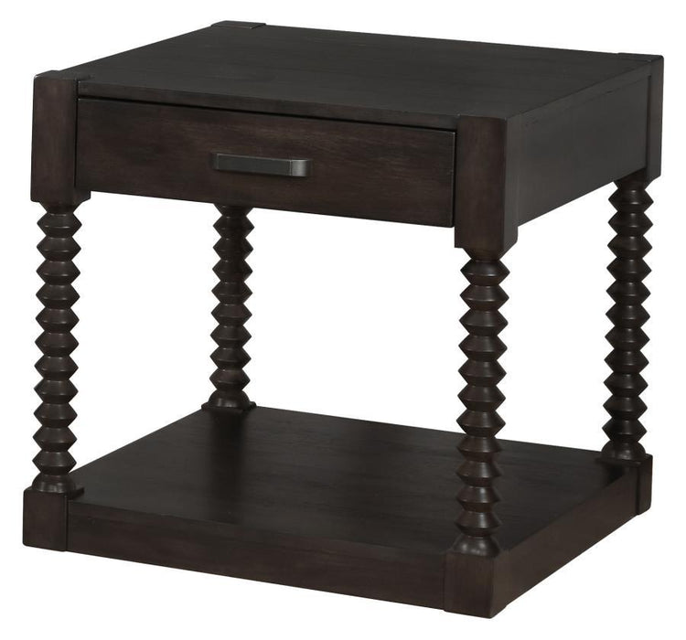 Meredith - 1-Drawer End Table - Coffee Bean - Simple Home Plus