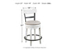 Valebeck - Full Back Swivel Stool - Simple Home Plus