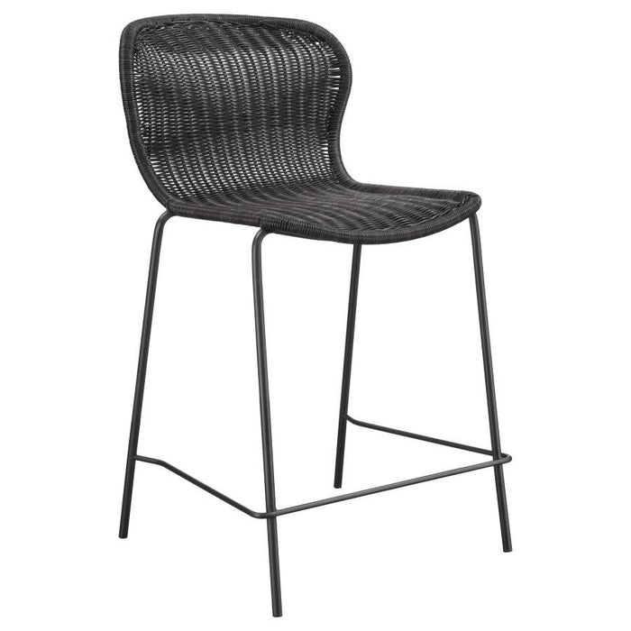 Mckinley - Upholstered Bar Stools With Footrest (Set of 2) - Simple Home Plus