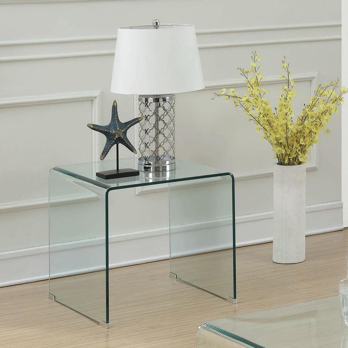 Ripley - Square End Table - Clear - Simple Home Plus