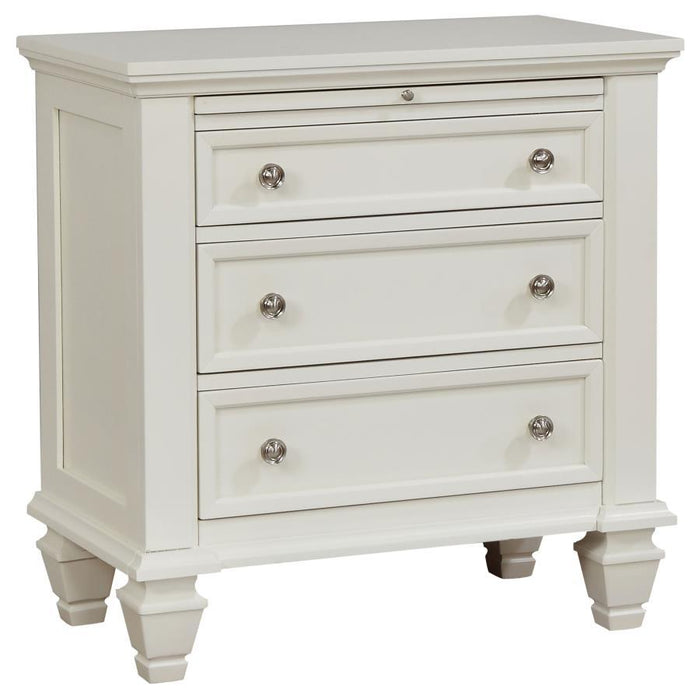 Sandy Beach - 3-drawer Nightstand - Simple Home Plus