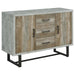 Abelardo - 3-Drawer Accent Cabinet - Weathered Oak And Cement - Simple Home Plus