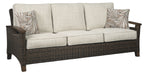 Paradise - Medium Brown - Sofa With Cushion - Simple Home Plus