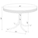 Retro - Round Dining Table - Glossy White And Chrome - Simple Home Plus