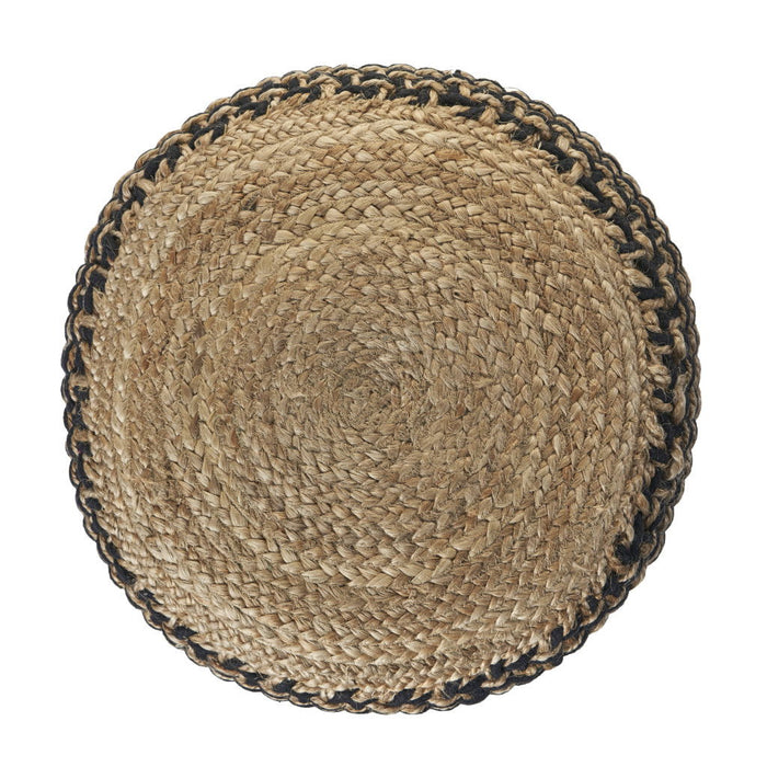 Jute Ottoman - Tan