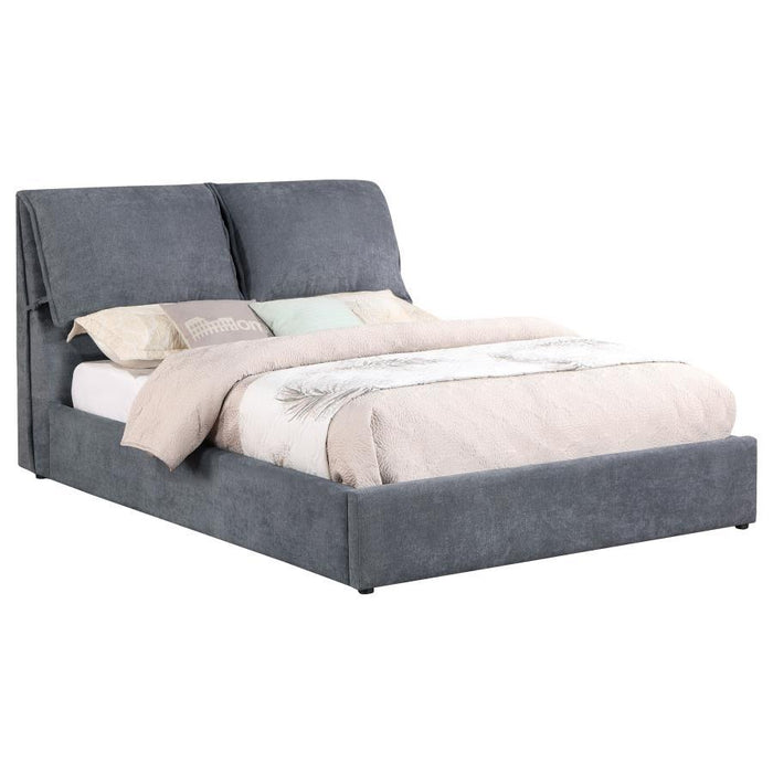 Laurel - Upholstered Platform Bed With Pillow Headboard - Simple Home Plus