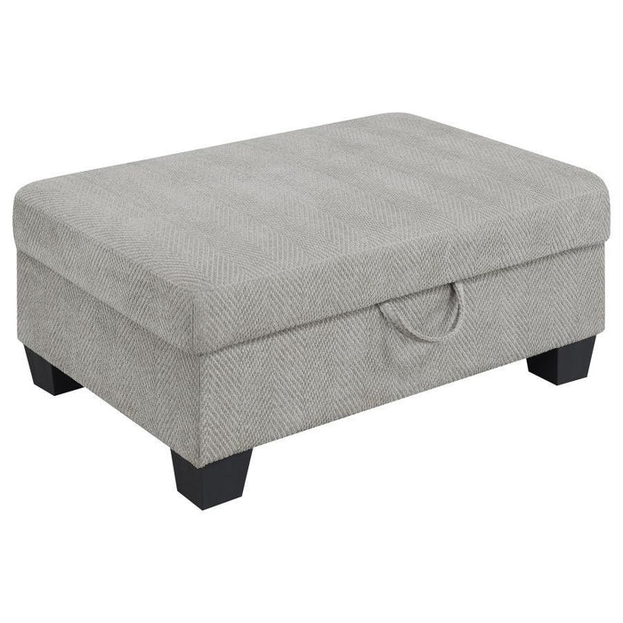 Whitson - Upholstered Storage Ottoman - Stone - Simple Home Plus