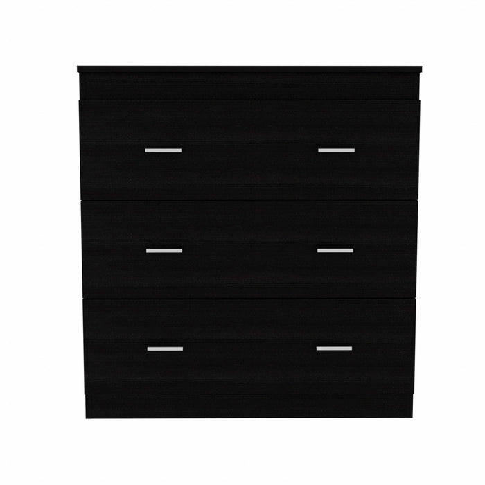 3 Drawer Dresser Wood - Black