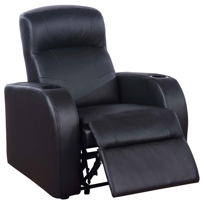 Cyrus - Home Theater Upholstered Recliner - Black - Simple Home Plus