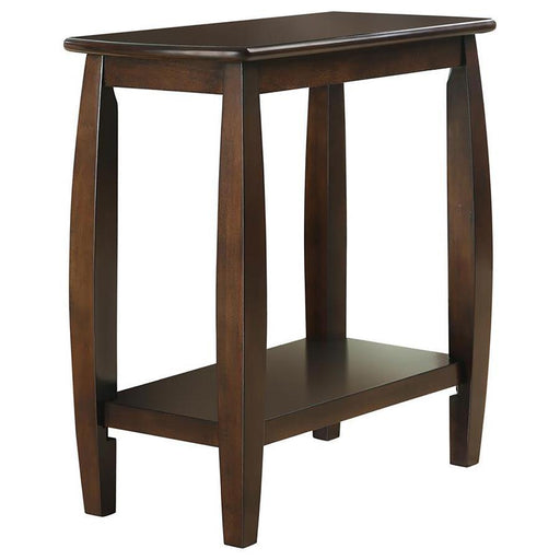 Raphael - 1-Shelf Chairside Table - Cappuccino - Simple Home Plus