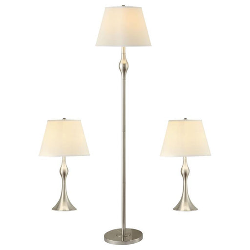 Griffin - 3 Piece Slender Lamp Set - Brushed Nickel - Simple Home Plus