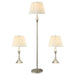 Griffin - 3 Piece Slender Lamp Set - Brushed Nickel - Simple Home Plus