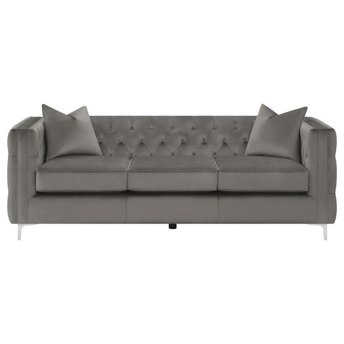 Phoebe - Tufted Tuxedo Arms Sofa - Urban Bronze