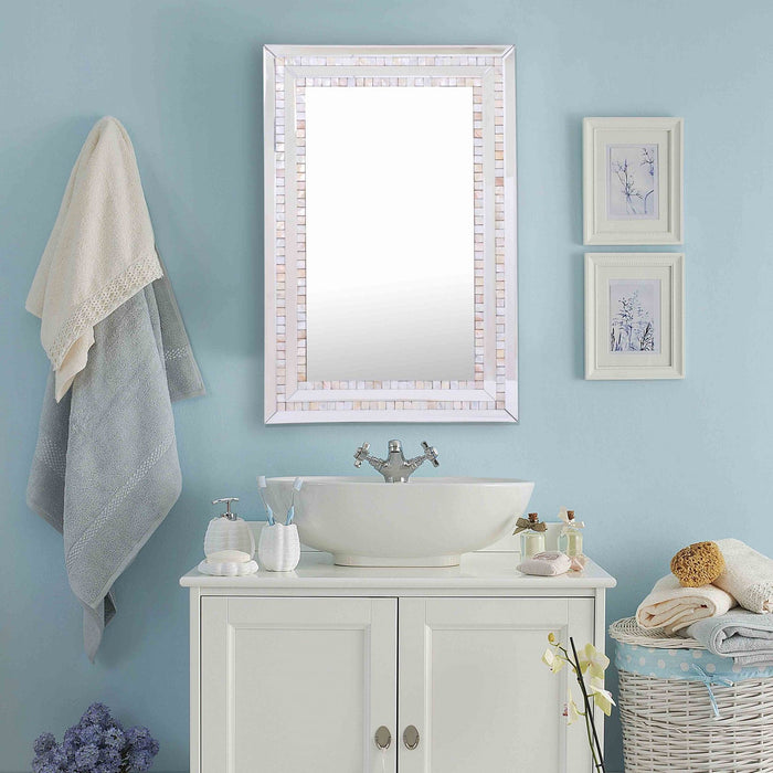 Pastel Mosaic Tiled Mirror - Pink