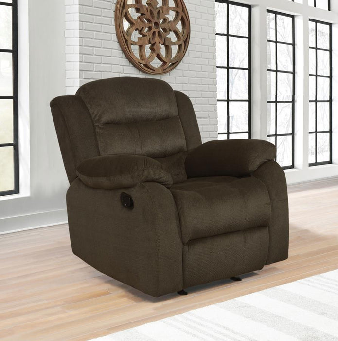 Rodman - Upholstered Glider Recliner - Chocolate - Simple Home Plus