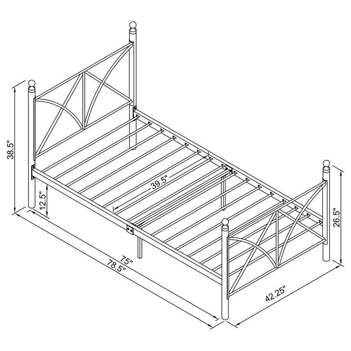 Hart - Metal Platform Bed - Simple Home Plus