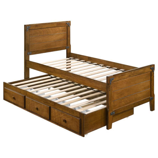 Granger - Twin Captain's Bed With Trundle - Rustic Honey - Simple Home Plus