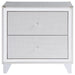 Larue - 2-Drawer Nightstand With USB Port - Silver - Simple Home Plus