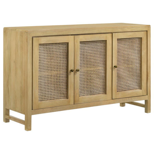 Zamora - Woven Cane Doors Accent Cabinet - Simple Home Plus