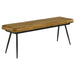 Misty - Cushion Side Bench - Camel And Black - Simple Home Plus