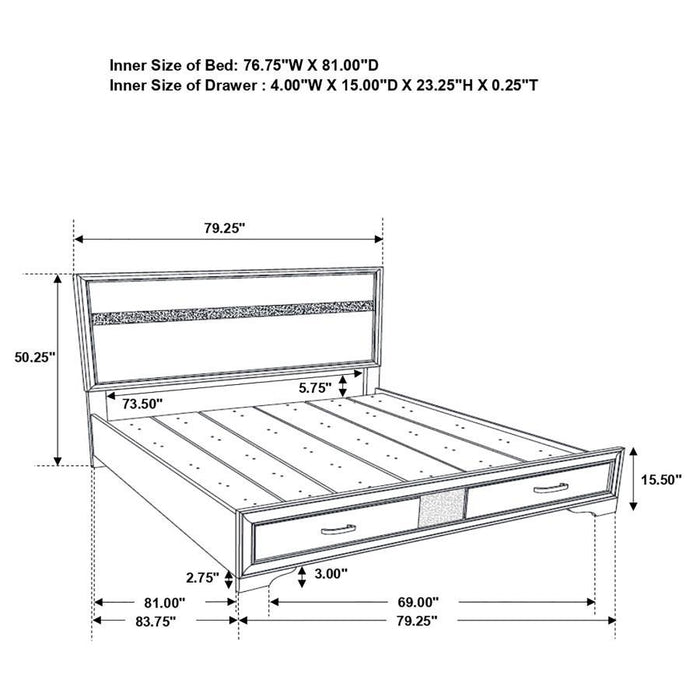 Miranda - 2-Drawer Storage Bed - Simple Home Plus