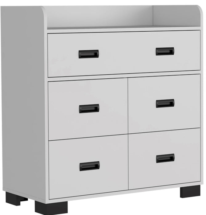 Five Drawer Dresser - White