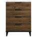 Mays - 4-Drawer Chest With Faux Marble Top - Walnut Brown - Simple Home Plus