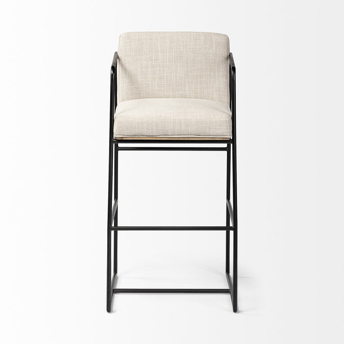 Iron Counter Height Bar Chair - Beige