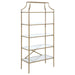 Serena - 5-Tier Tempered Glass Shelves Bookcase - Matte Gold - Simple Home Plus