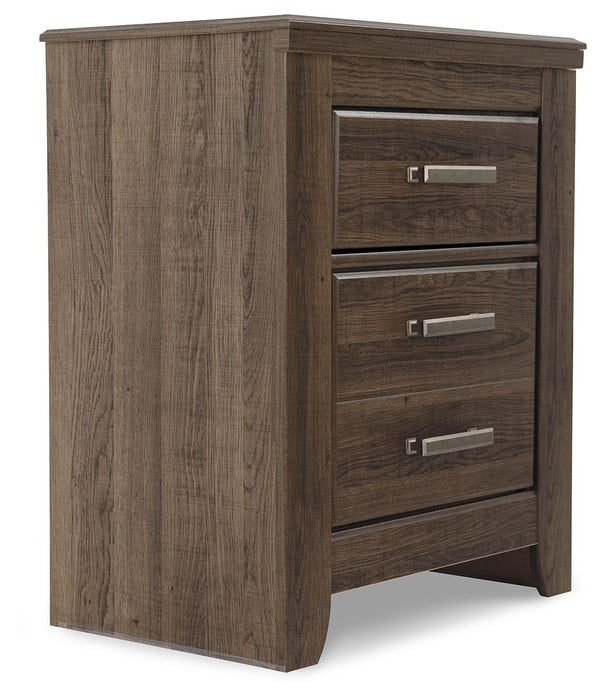 Juararo - Dark Brown - Two Drawer Night Stand - Simple Home Plus