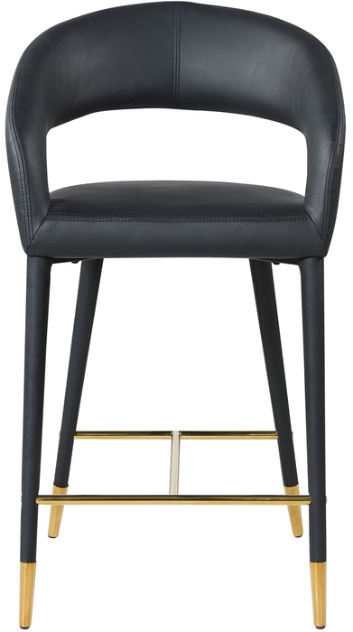 Destiny - Stool - Black- Faux Leather