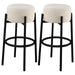 Leonard - Upholstered Backless Round Stools (Set of 2) - Simple Home Plus