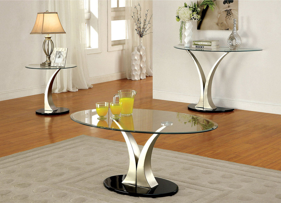 Valo - Coffee Table - Satin Plated / Black - Simple Home Plus