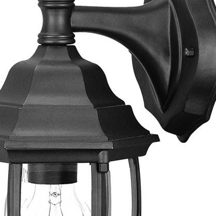 Hanging Globe Lantern Wall Light - Matte Black