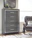 Lodanna - Gray - Five Drawer Chest - Simple Home Plus