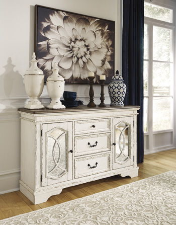 Realyn - Chipped White - Dining Room Server - Simple Home Plus