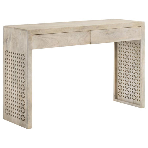 Rickman - Rectangular 2-Drawer Console Table - White Washed - Simple Home Plus