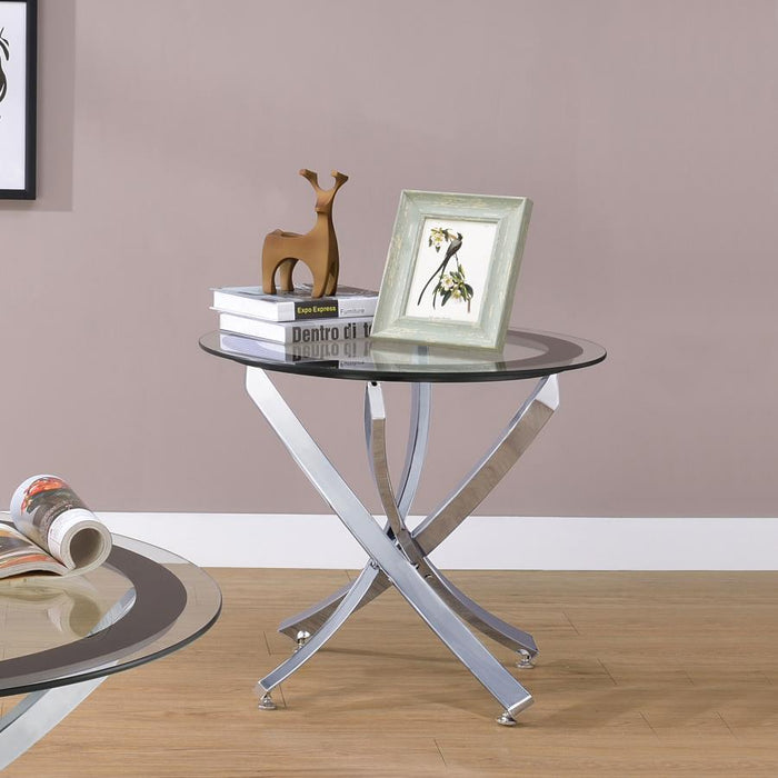 Brooke - Glass Top End Table - Simple Home Plus