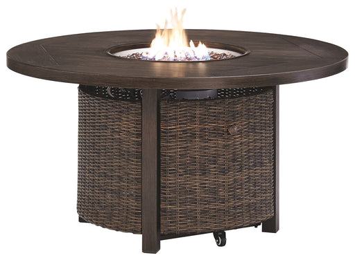 Paradise - Medium Brown - Round Fire Pit Table - Simple Home Plus