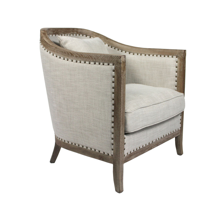 Linen Lounge Chair - Natural