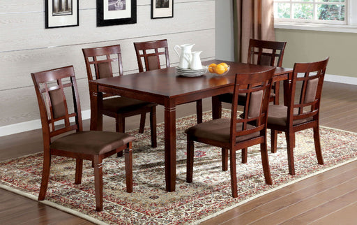 Montclair - 7 Piece Dining Table Set - Dark Cherry / Brown - Simple Home Plus