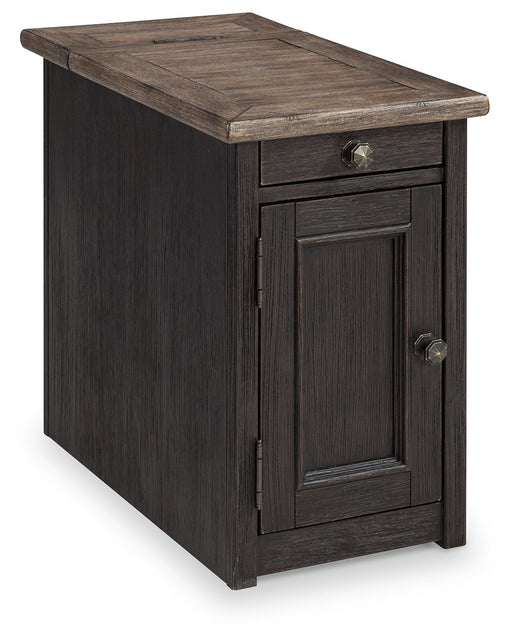 Tyler - Grayish Brown / Black - Chair Side End Table - Simple Home Plus