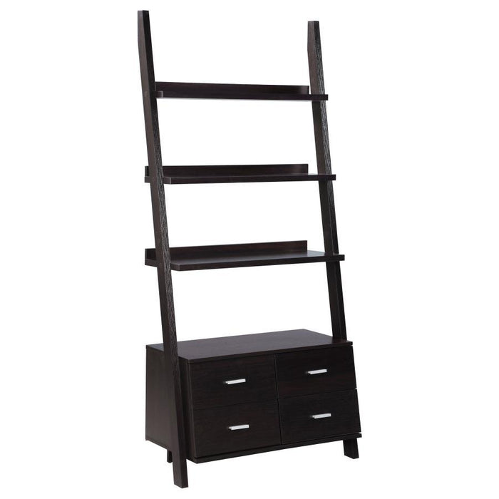 Colella - 3 Piece Storage Ladder Bookcase Set - Cappuccino - Simple Home Plus