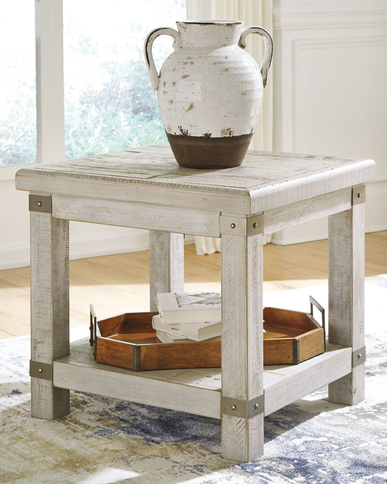 Carynhurst - White Wash Gray - Rectangular End Table - Simple Home Plus