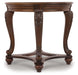 Norcastle - Dark Brown - Round End Table - Simple Home Plus