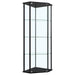 Zenobia - Glass Shelf Curio Cabinet - Clear And Black - Simple Home Plus